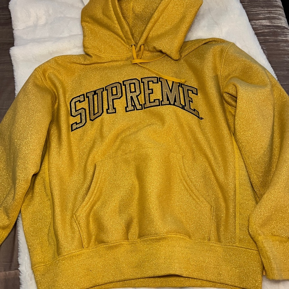 Supreme hoodie, gold, size small - Picture 2 of 4